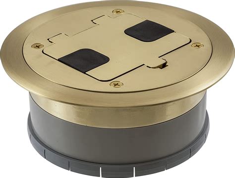 bryant electric rf406bp floor box kit brass|Floor Boxes, Residential Series, Brass Finish Flange and Door.